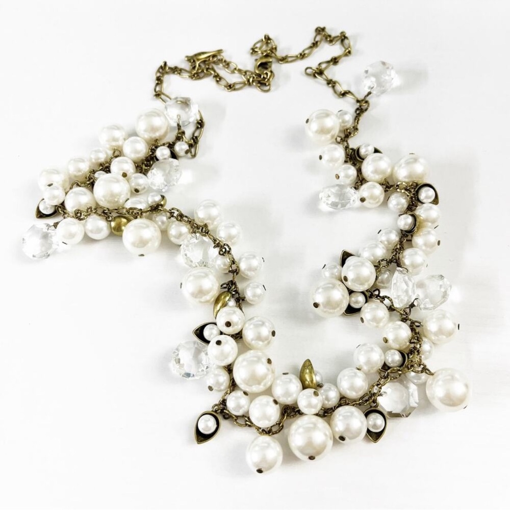 Chloe + Isabel Pearl and Crystal long Necklace